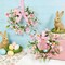 4-Pack 12-Inch Mini Easter Wreaths – Colorful Eggs, Flowers, and Bow for Kitchen Cabinets, Windows, Doors, and Spring Decor